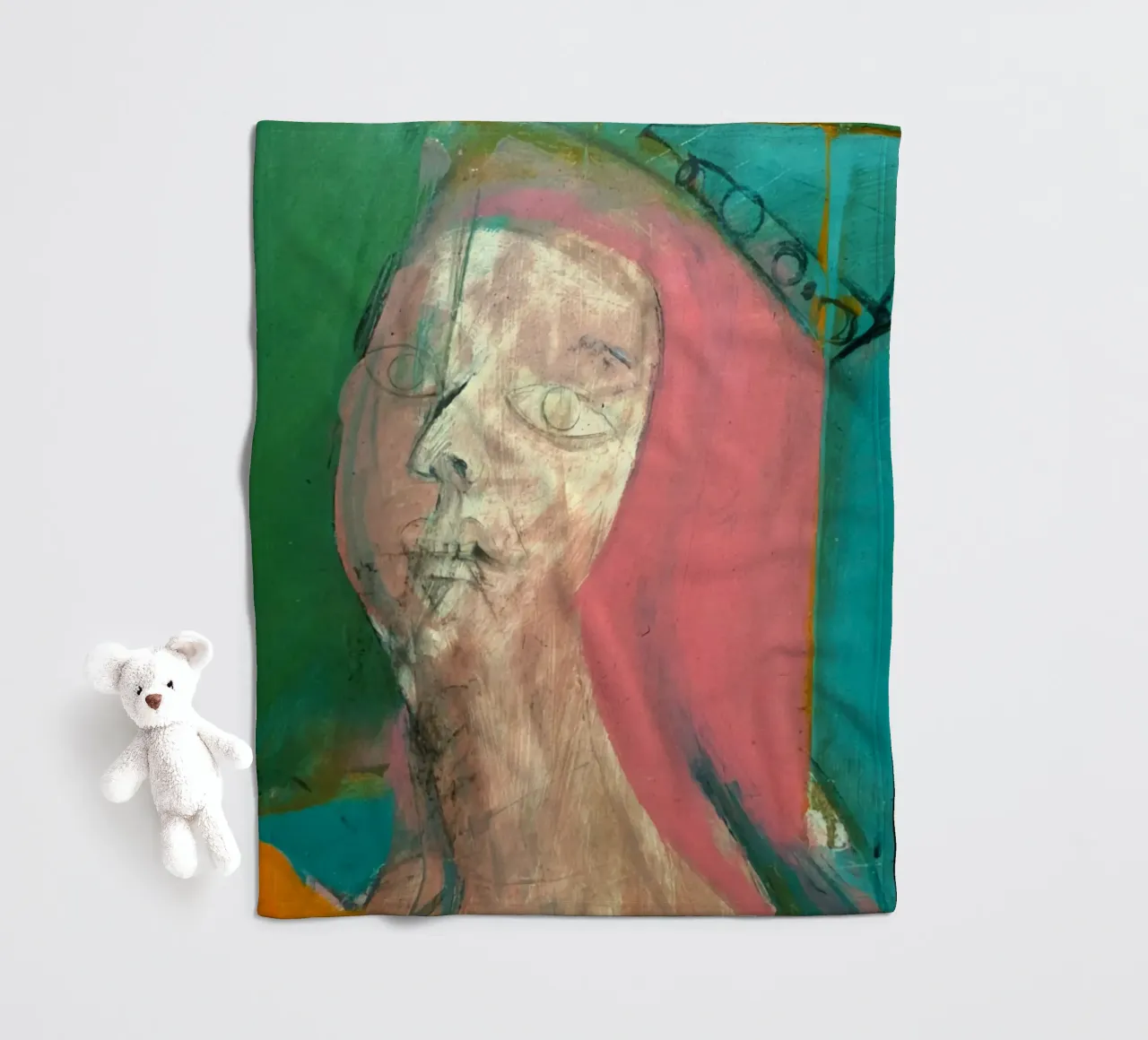 Willem De Kooning Donna Biara coperta in pile da Family ARTWORK