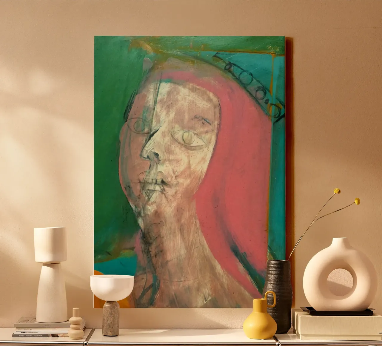 Willem De Kooning Biara Vrouw canvas met Baklijst van Family ARTWORK