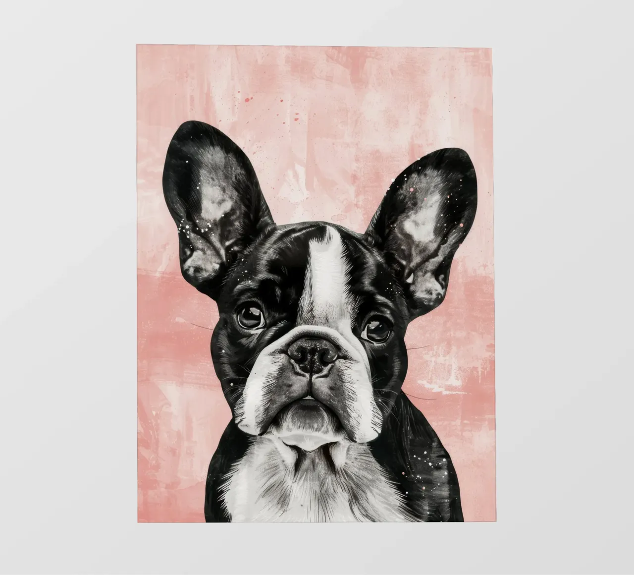 Bulldog dallo sguardo dolce, che riposa serenamente in un attimo pellicola backlit da DesignDoodle