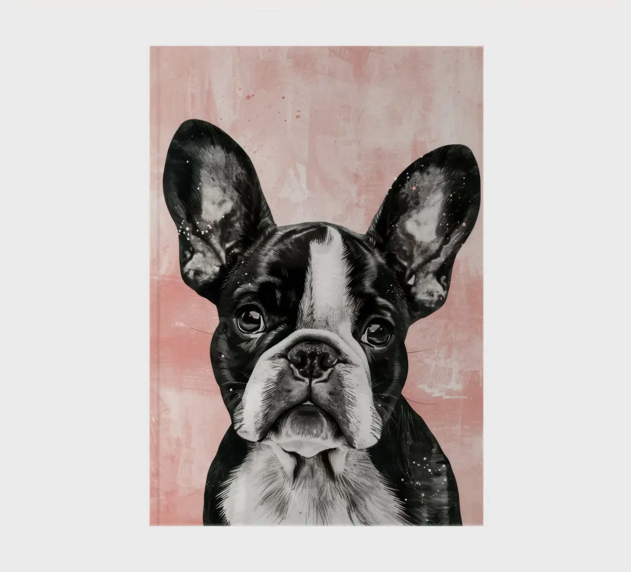 Bulldog with a Sweet Gaze, Resting Peacefully in a Moment notebook by DesignDoodle