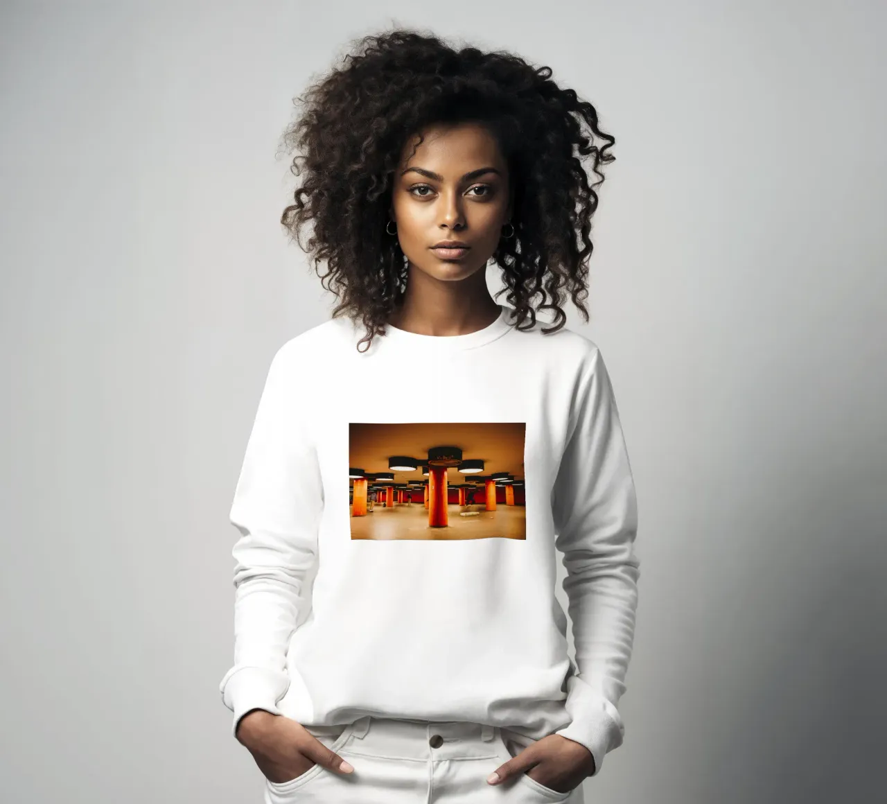 Berlin Underground Metro City Tunnel with skateboarders sweatshirt by Bold and Retro
