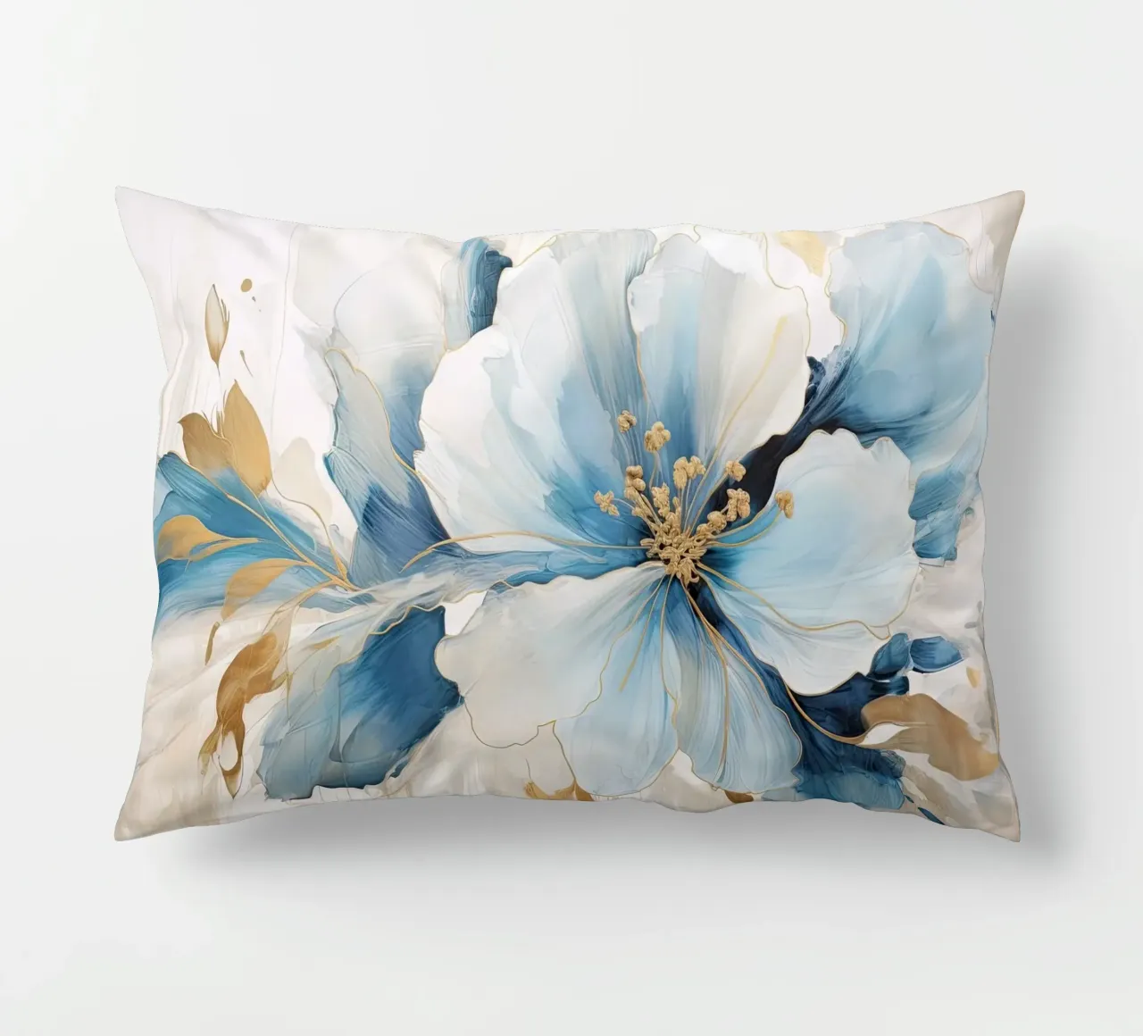 Fiore con accenti blu cuscino da Imagine