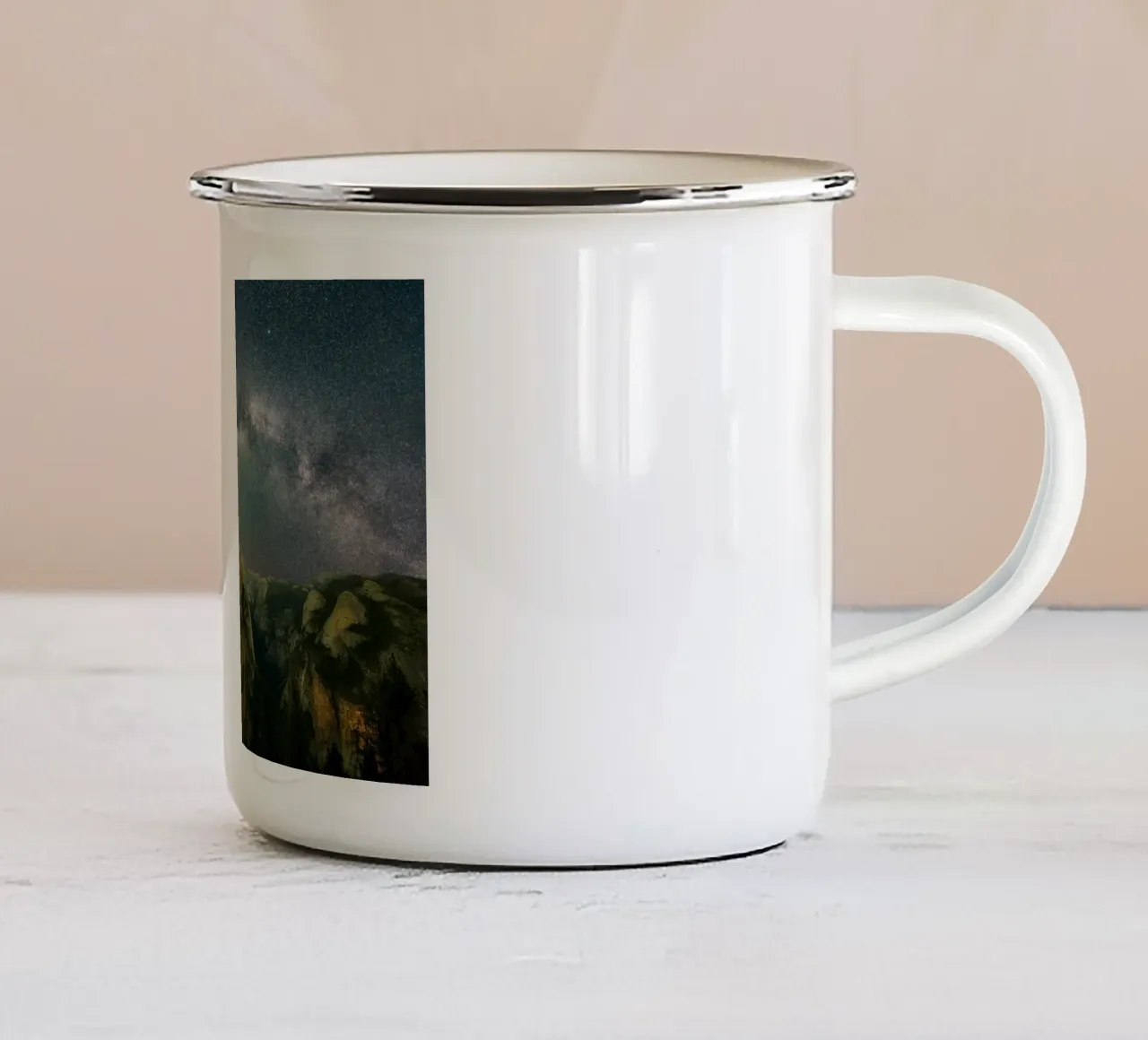 montagne cielo notturno tazza in smalto da Earthly Visions