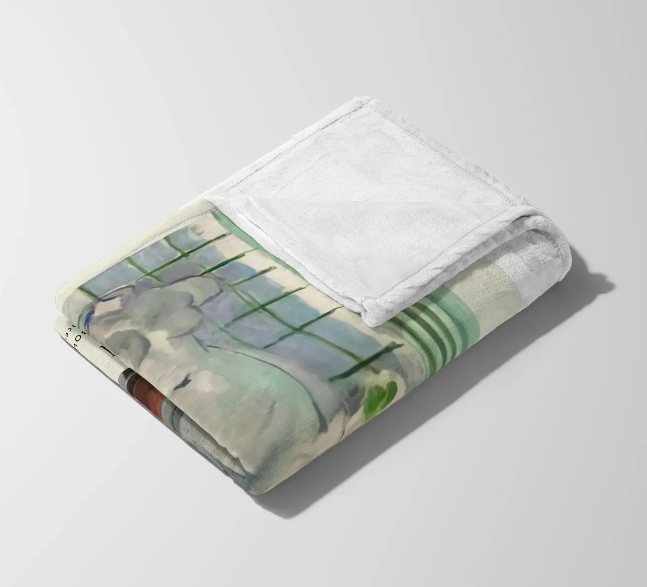 vaso di fiori e manichino sul tavolo coperta in pile da sazkia art