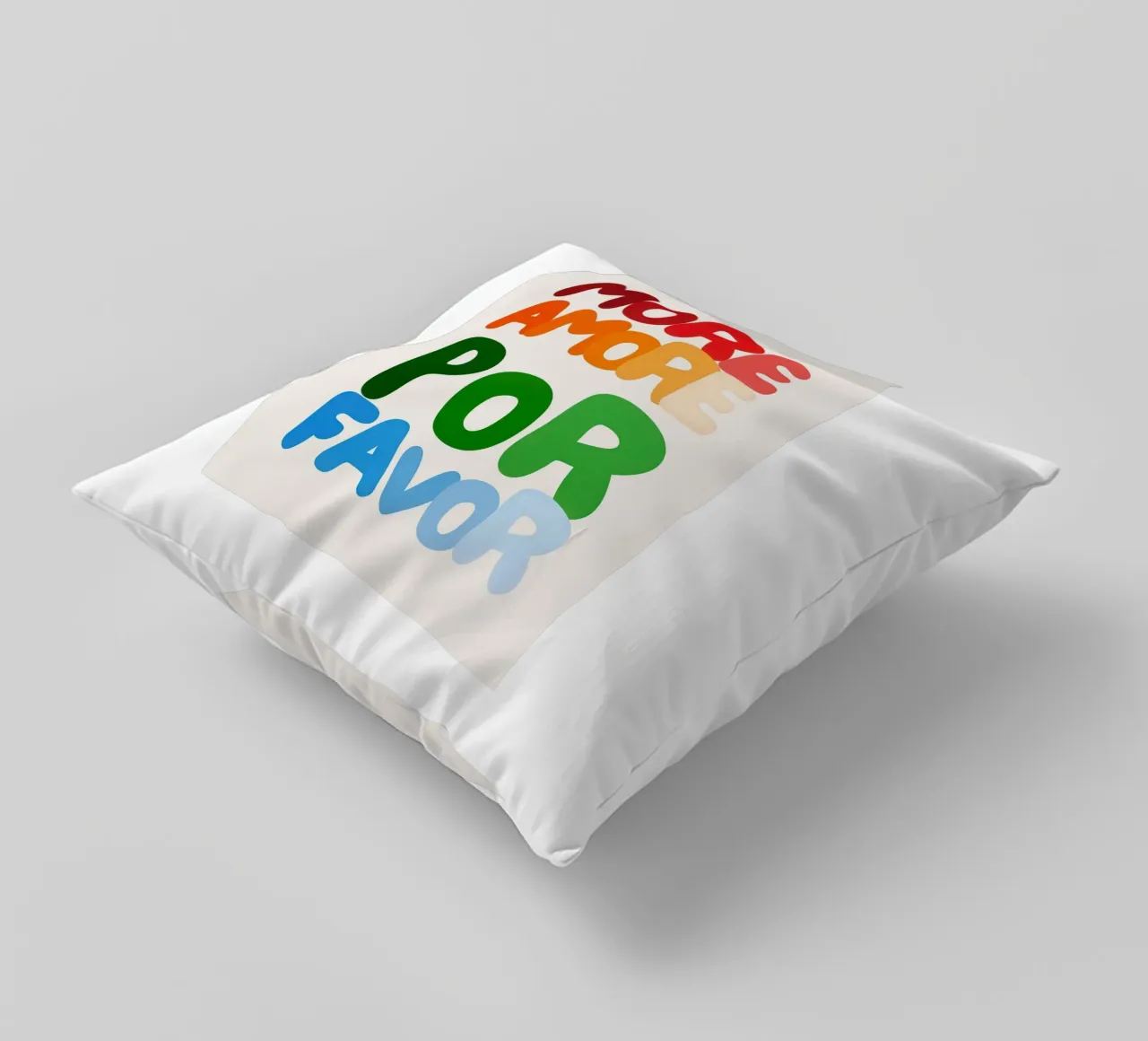 More Amore Por Favor (White) cuscino da Attaboy Dsgn