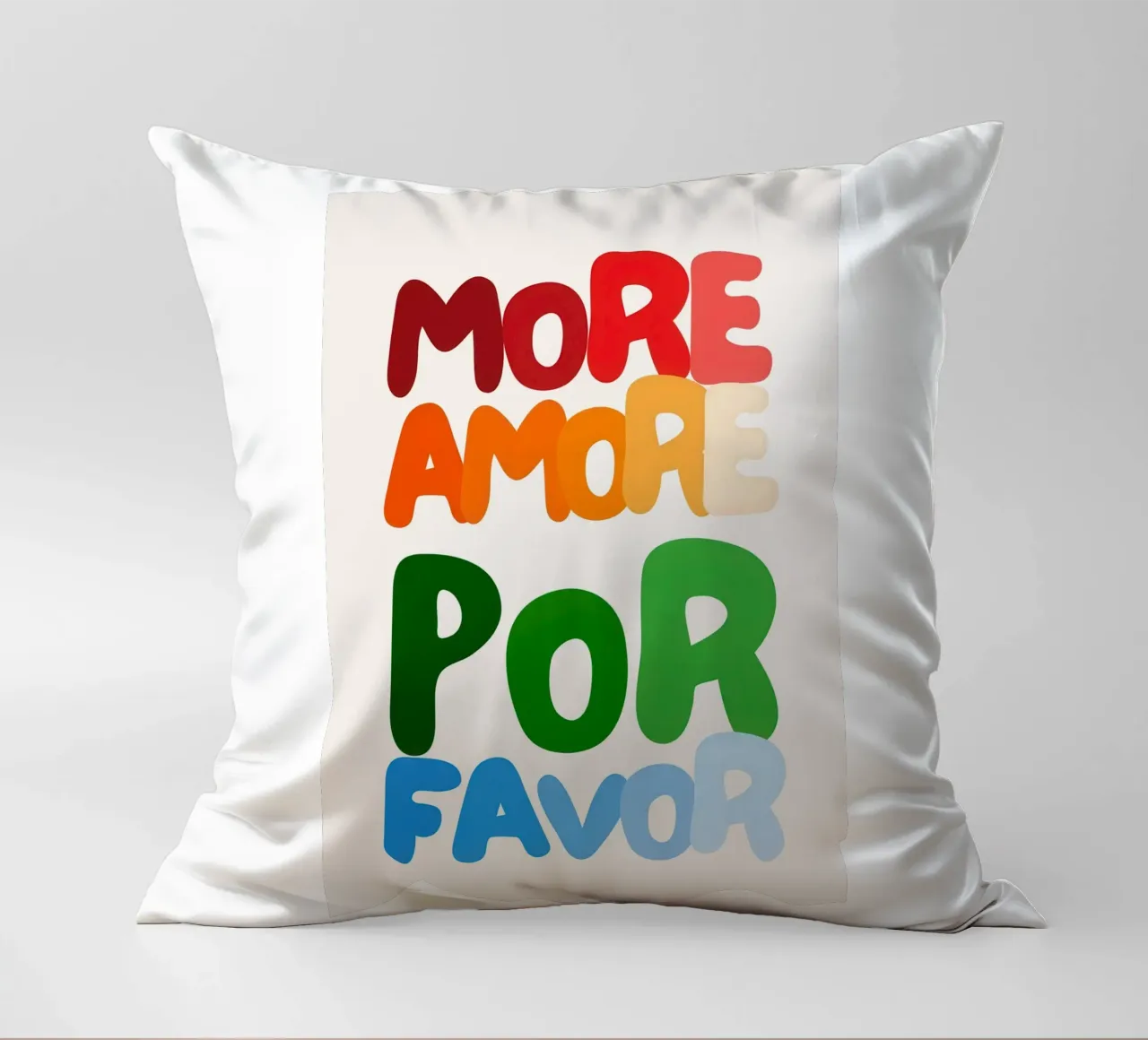 More Amore Por Favor (White) cuscino da Attaboy Dsgn