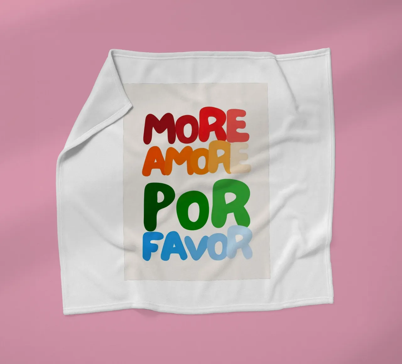 More Amore Por Favor (White) coperta in pile da Attaboy Dsgn