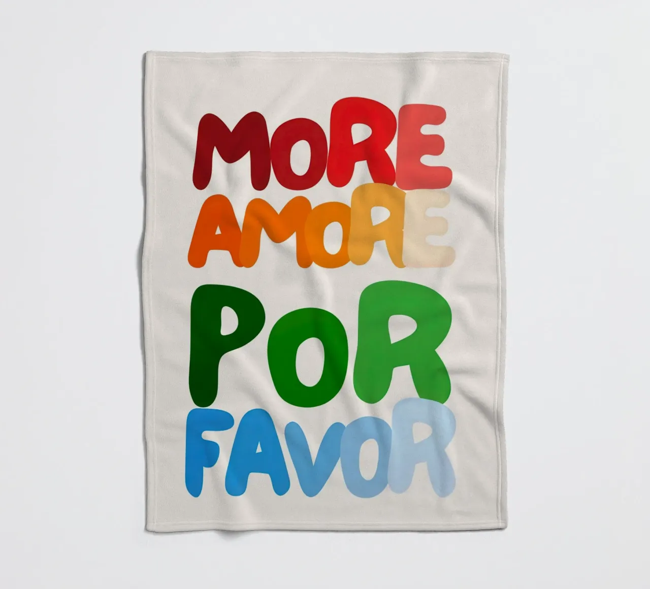 More Amore Por Favor (White) coperta in pile da Attaboy Dsgn
