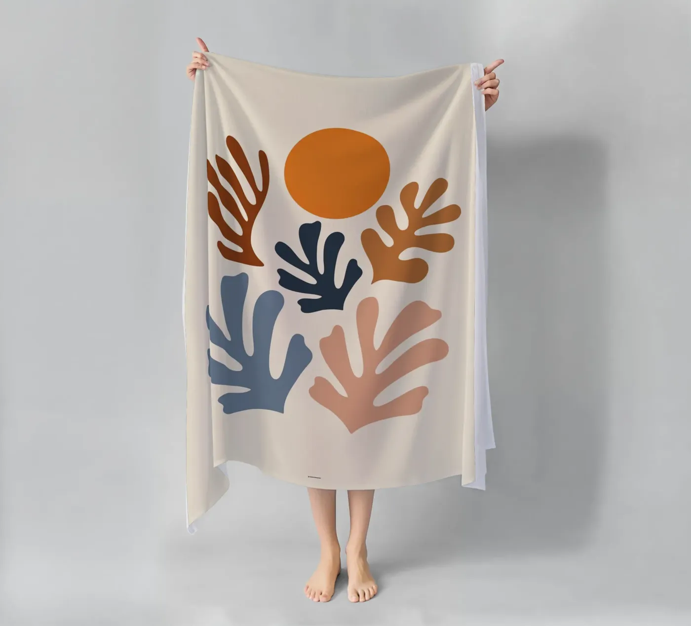 plants and sun serviette de plage de sazkia art