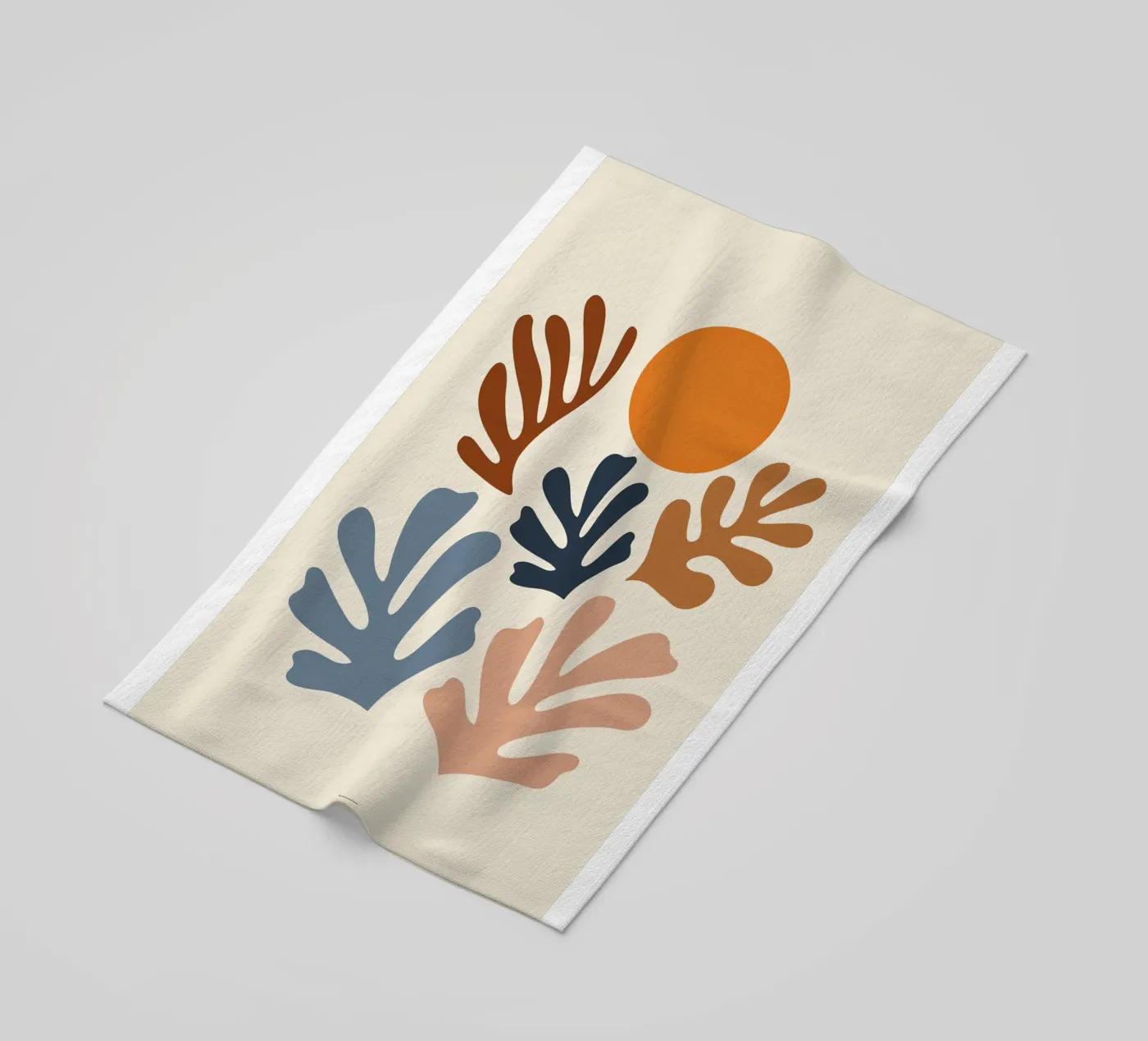 plants and sun serviette de plage de sazkia art