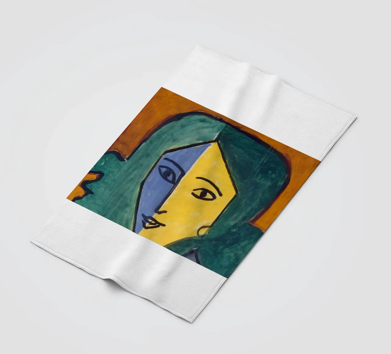 donna a due facce coperta in pile da sazkia art