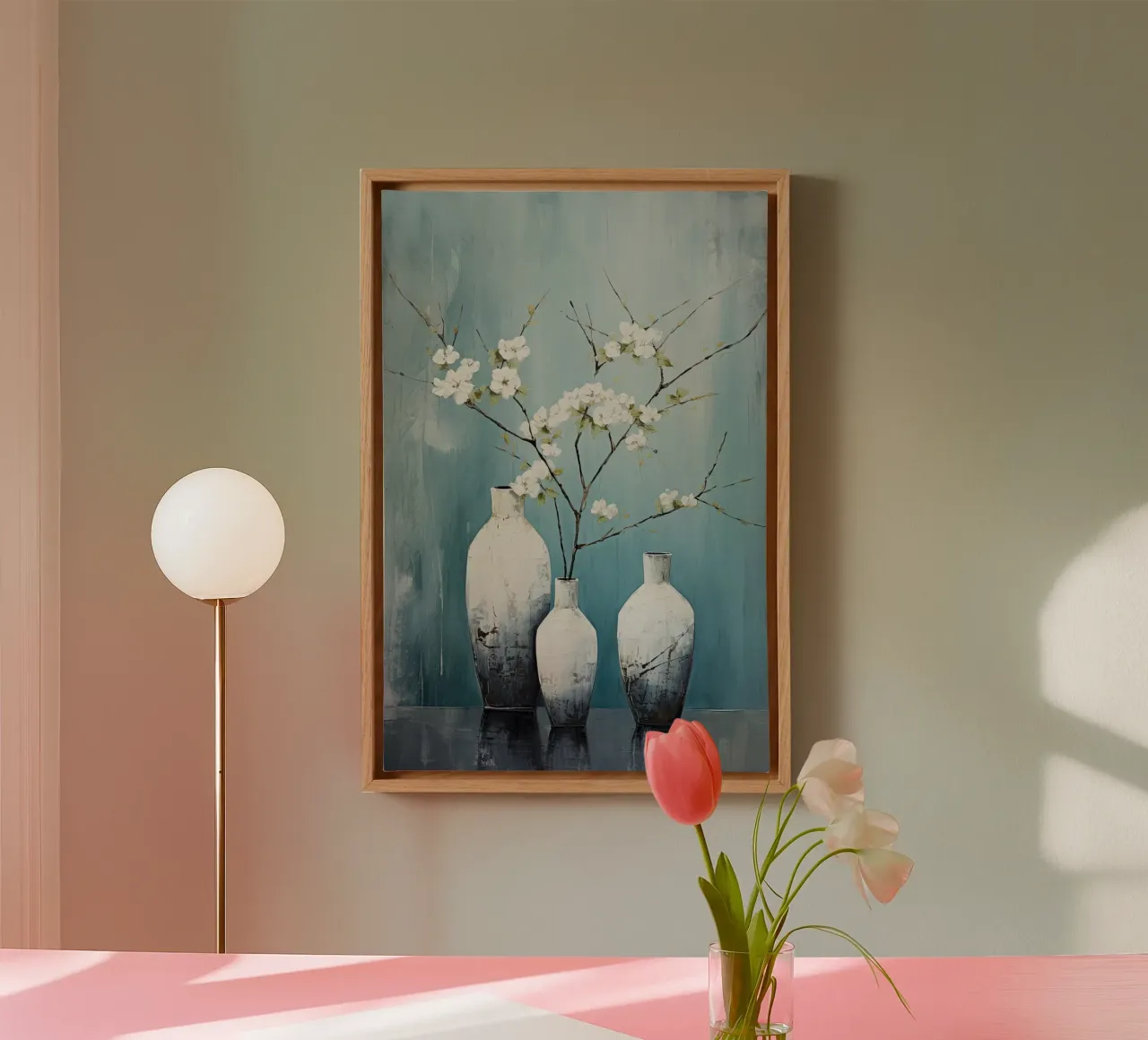 Muurkunst van Imagine canvas met Baklijst van Imagine