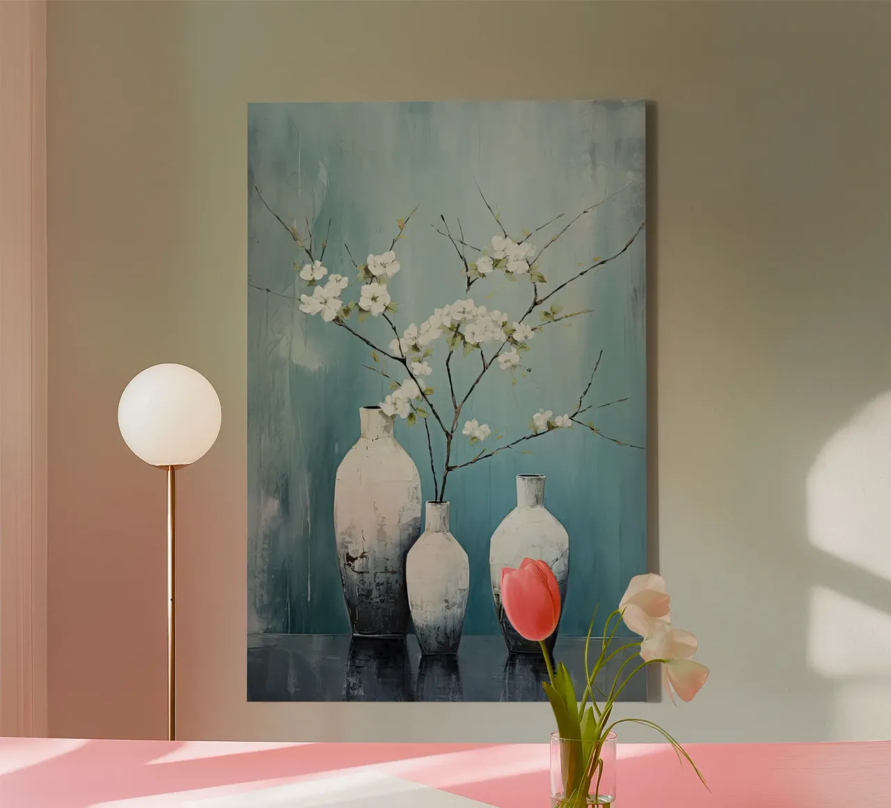 Muurkunst van Imagine canvas met Baklijst van Imagine