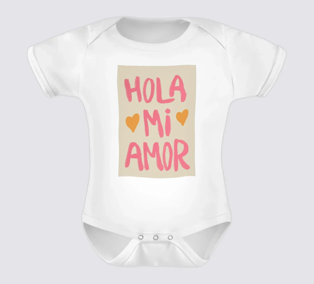 Hola Mi Amor body neonato maniche corte da Attaboy Dsgn