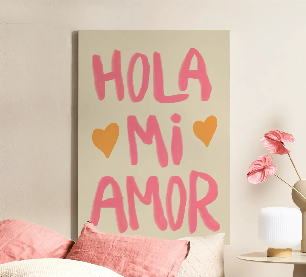 Hola Mi Amor canvas by Attaboy Dsgn