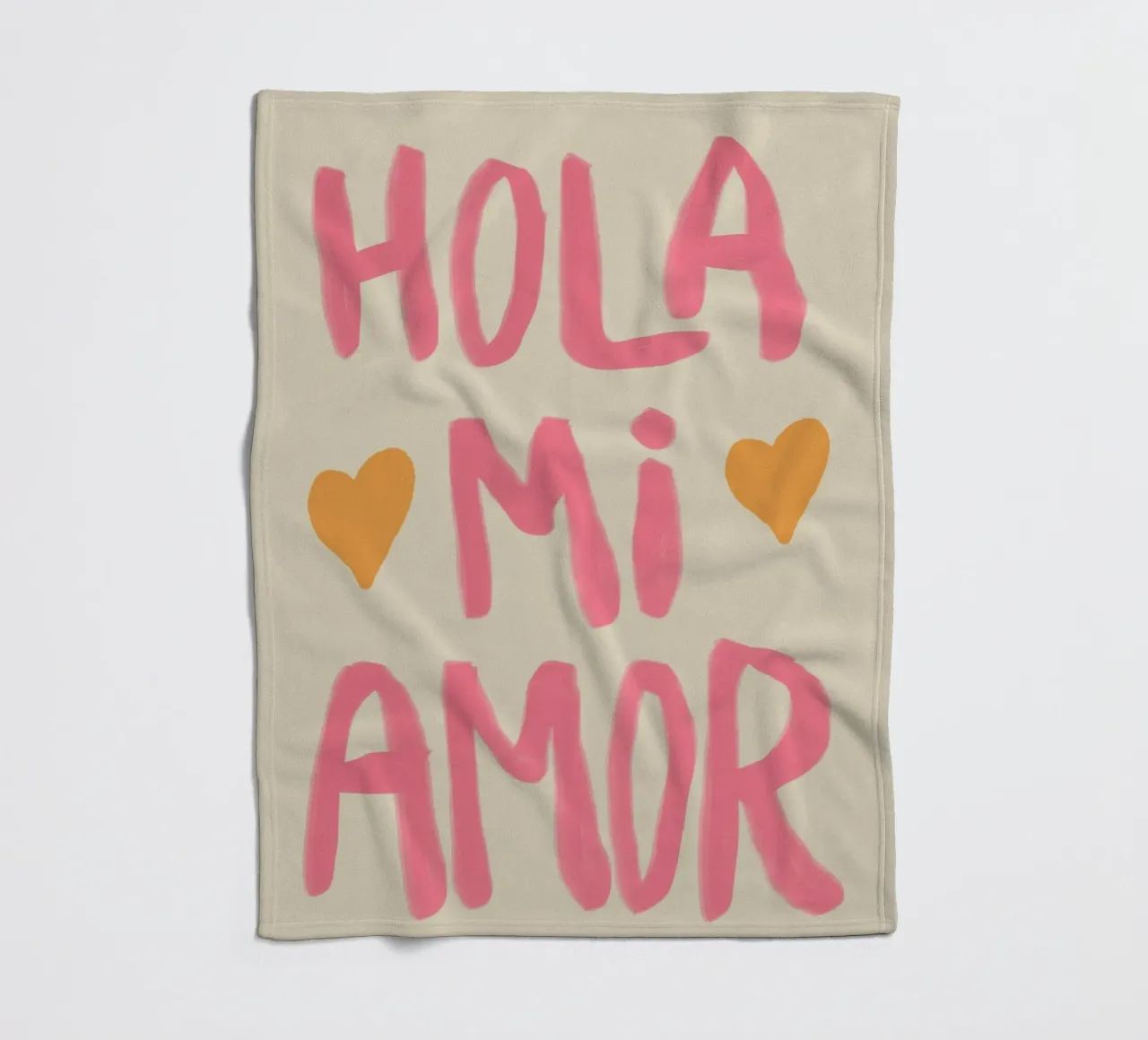 Hola Mi Amor fleece blanket by Attaboy Dsgn
