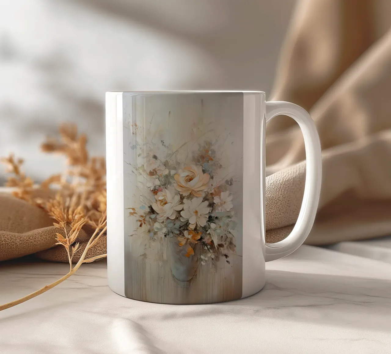 Natura morta di fiori tazza in ceramica da Imagine