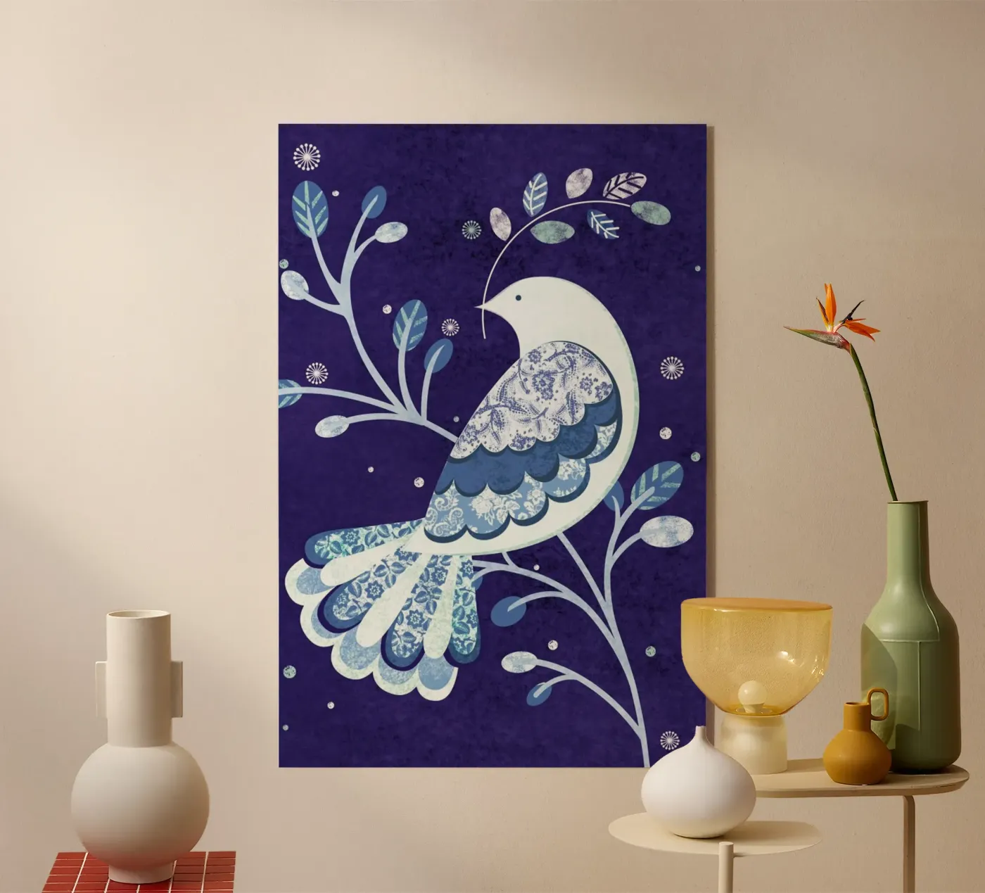 Winter Dove plexiglass da Catherine Aguilar