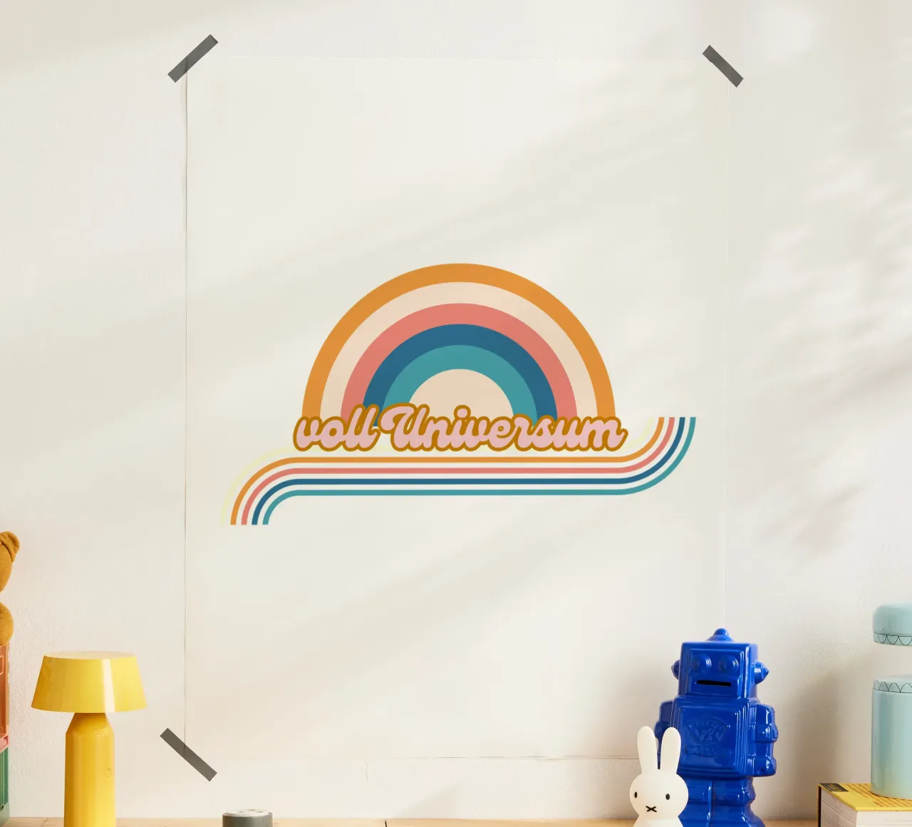 voll universum poster con telaio in legno da fummelhummel