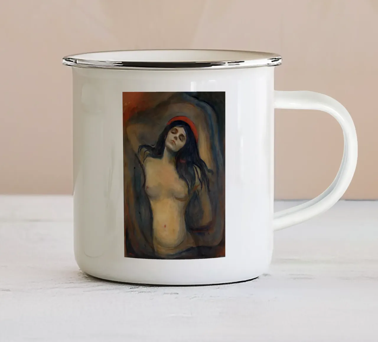 Edvard Munch Madonna tazza in smalto da 50 masterpieces