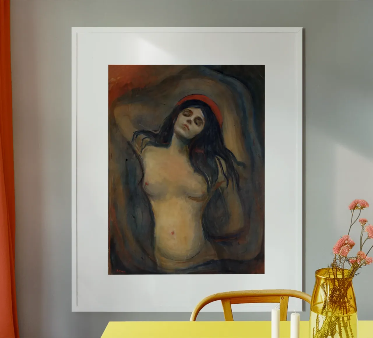 Edvard Munch Madonna poster con telaio in alluminio da 50 masterpieces
