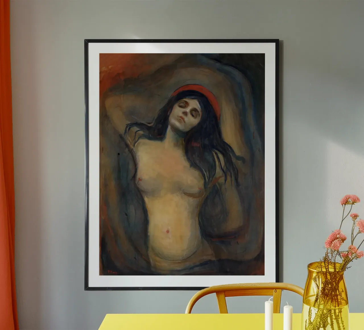 Edvard Munch Madonna poster con telaio in alluminio da 50 masterpieces