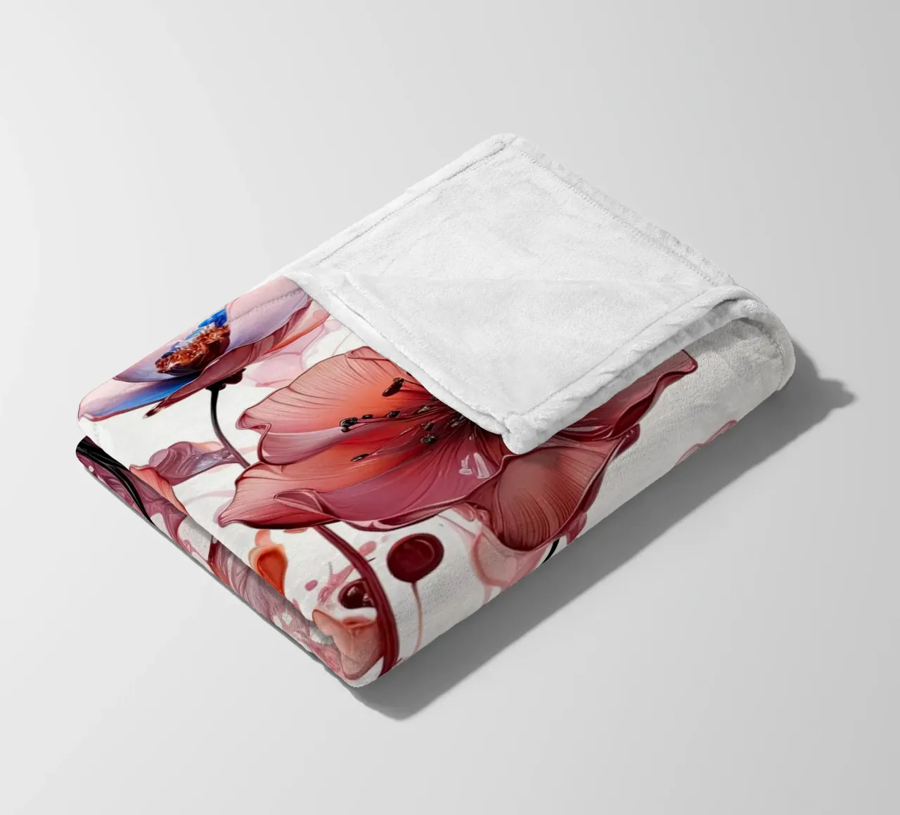 Fiori rossi coperta in pile da Imagine