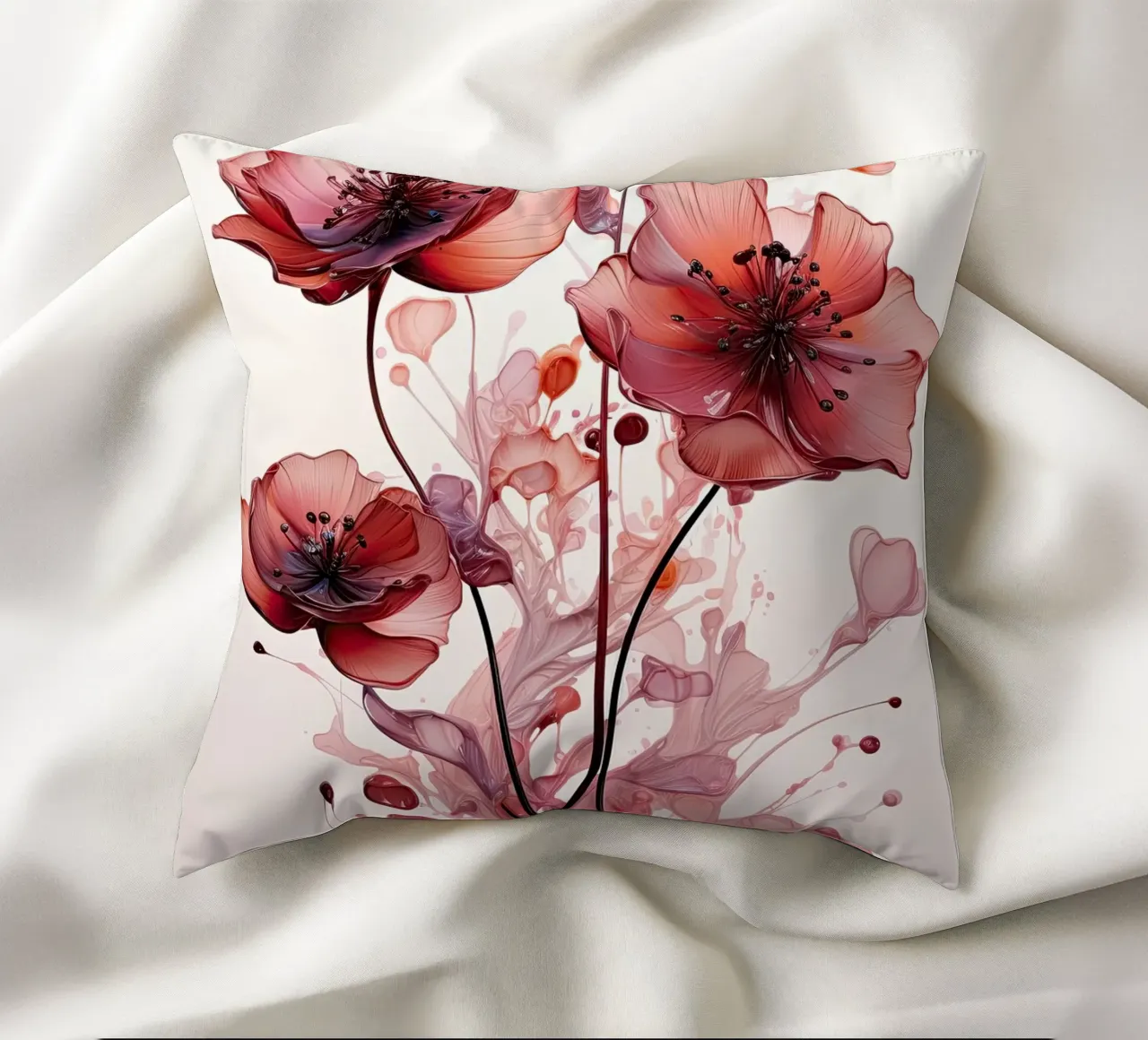 Fiori rossi cuscino da Imagine