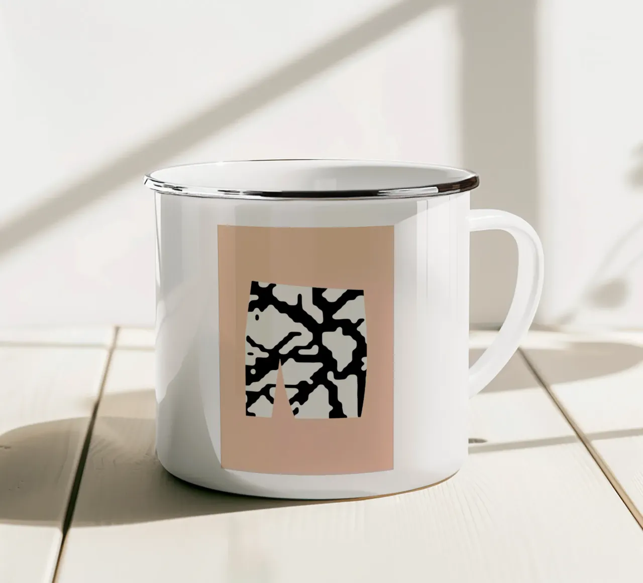 Marble Run enamel mug by Jack Webster