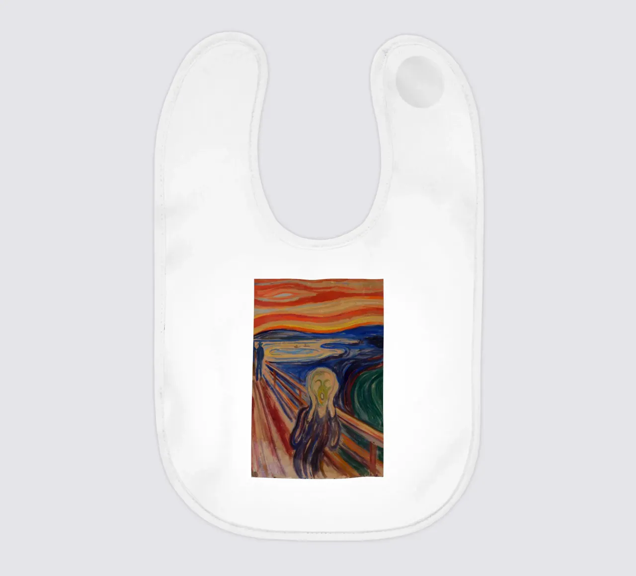 Edvard Munch El grito (L'urlo) bavaglino da 50 masterpieces