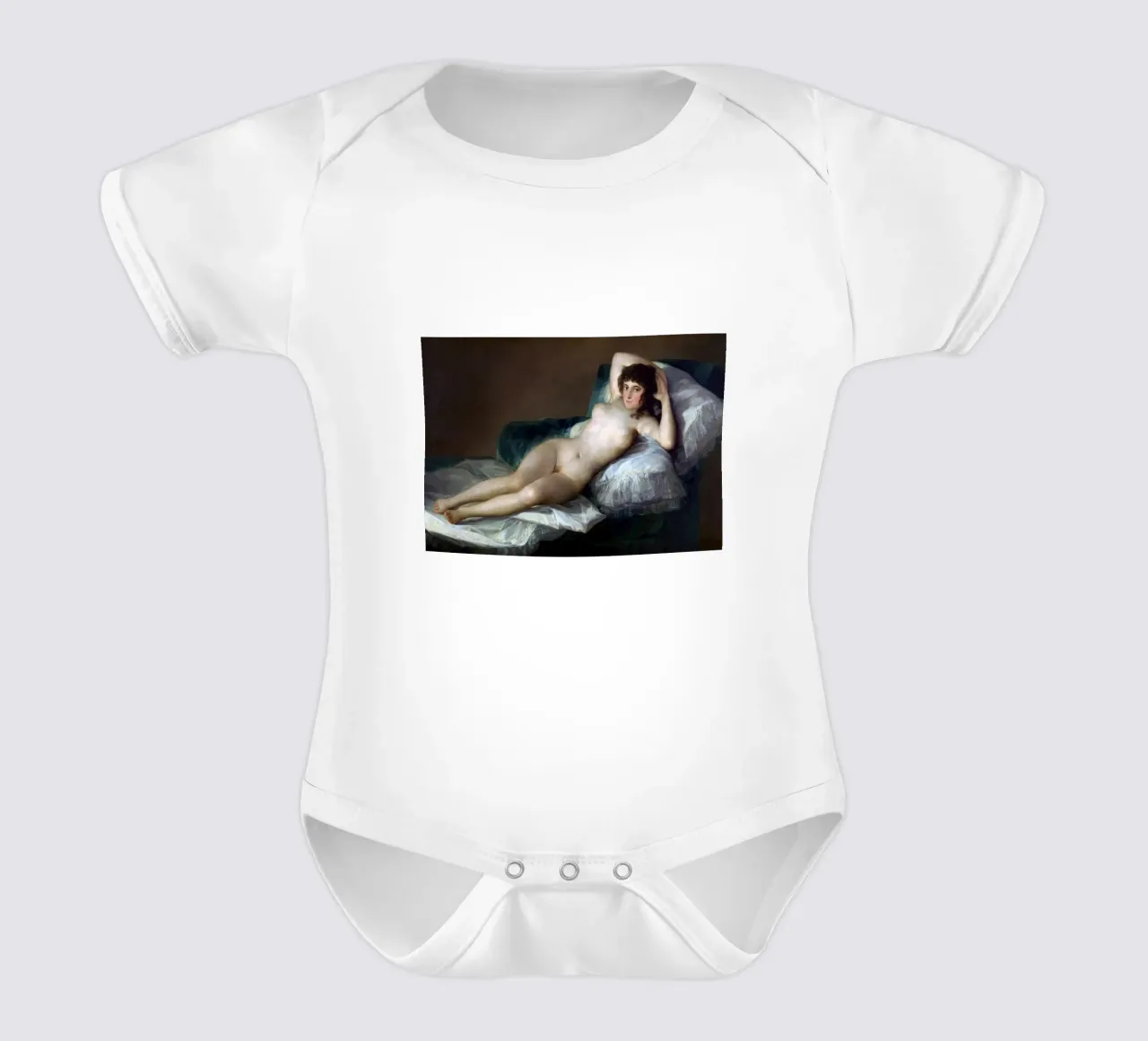 Francisco de Goya The Naked Maja short-sleeve baby romper by 50 masterpieces