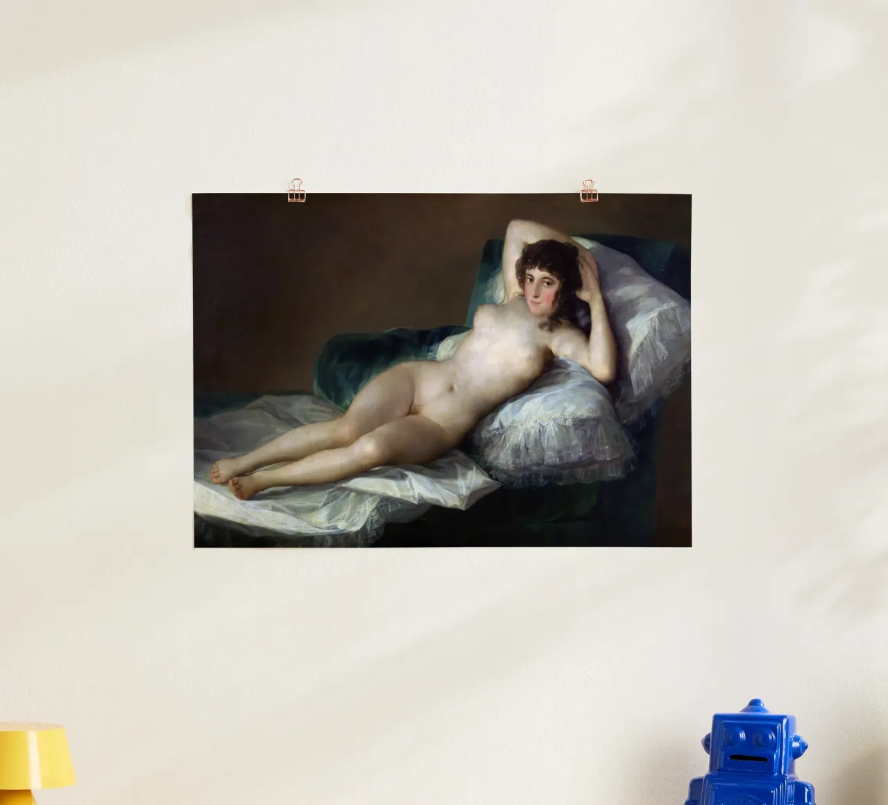 Francisco de Goya La Maja nuda poster con telaio in alluminio da 50 masterpieces
