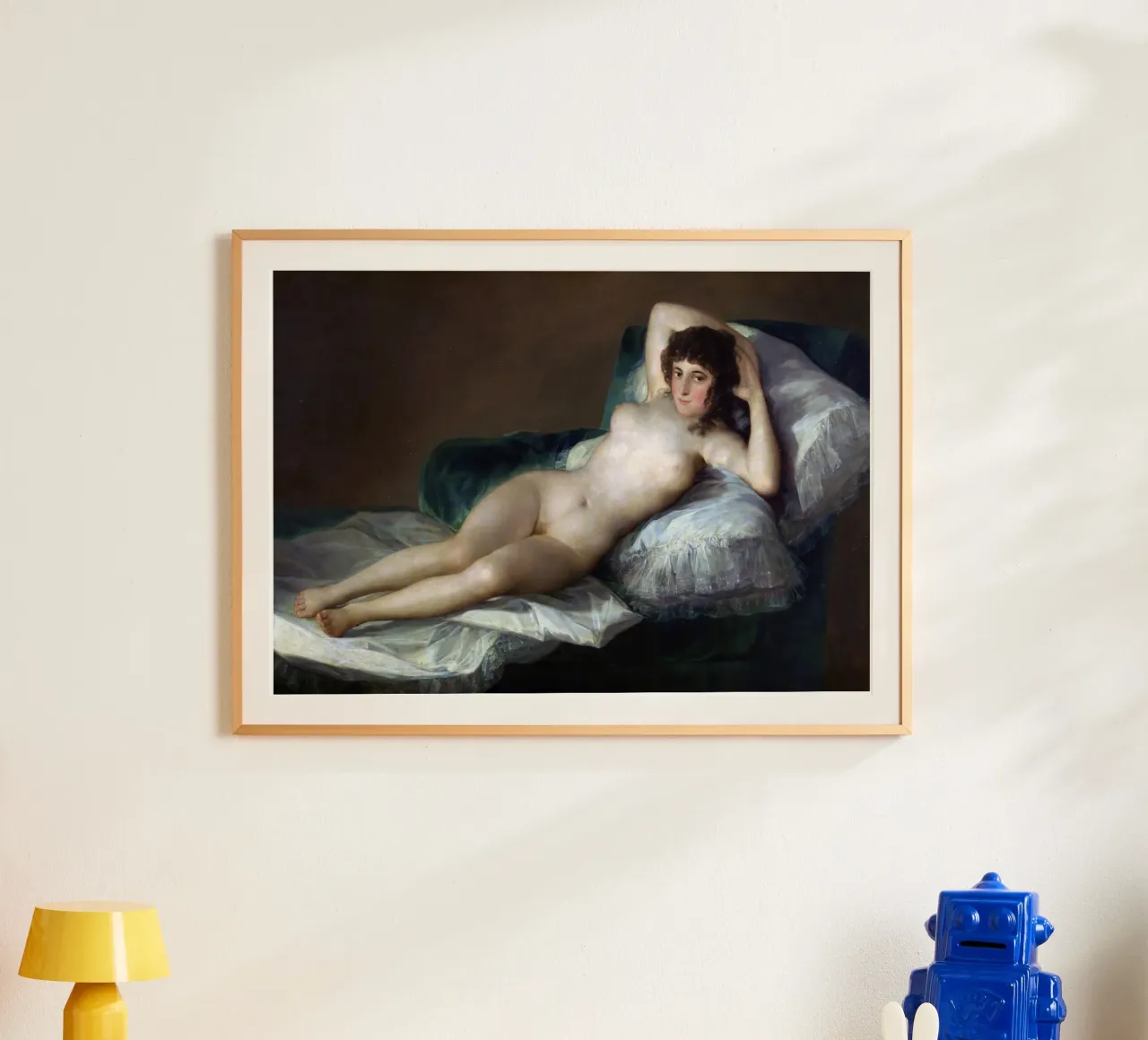 Francisco de Goya La Maja nuda poster con telaio in alluminio da 50 masterpieces