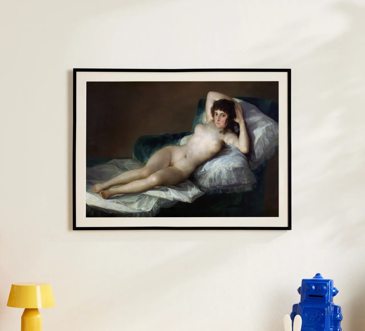 Francisco de Goya La Maja nuda poster con telaio in alluminio da 50 masterpieces