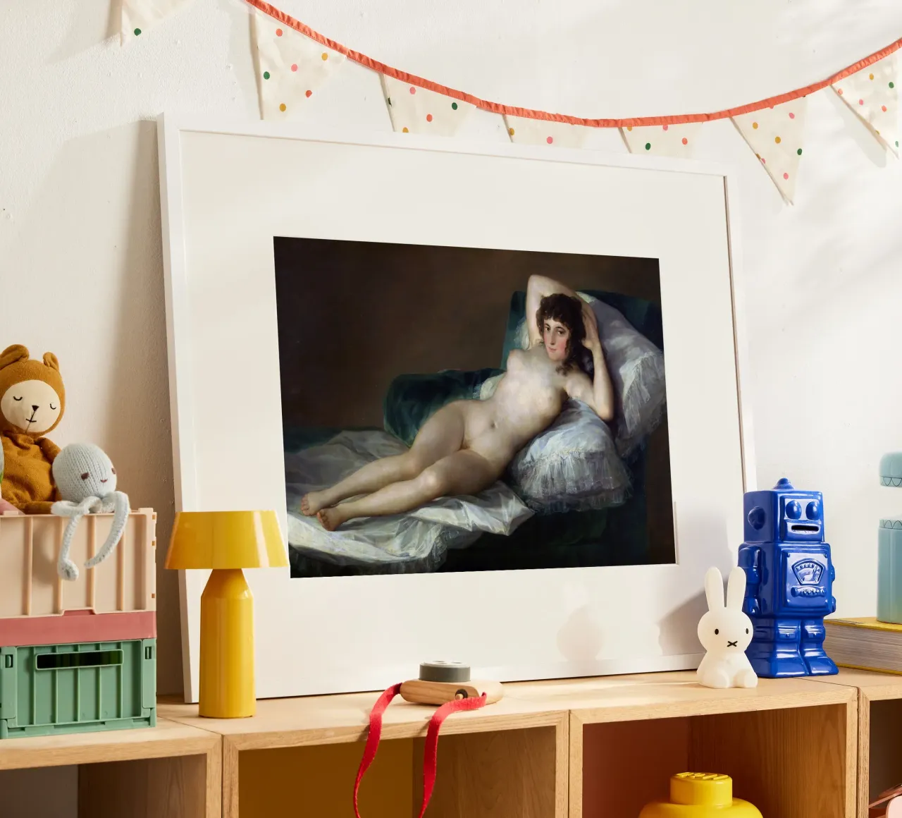 Francisco de Goya La Maja nuda poster con telaio in alluminio da 50 masterpieces