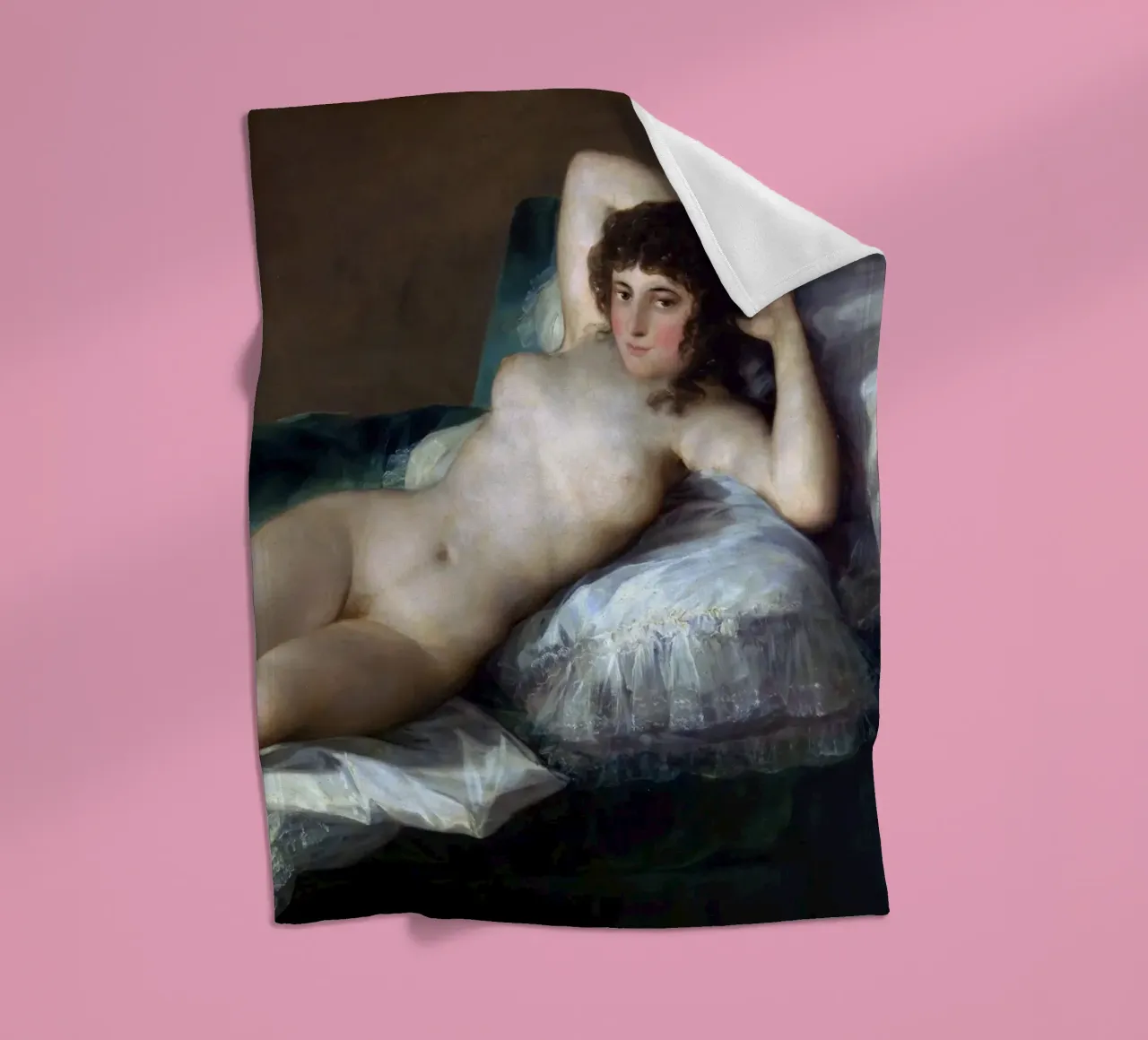 Francisco de Goya The Naked Maja fleece blanket by 50 masterpieces