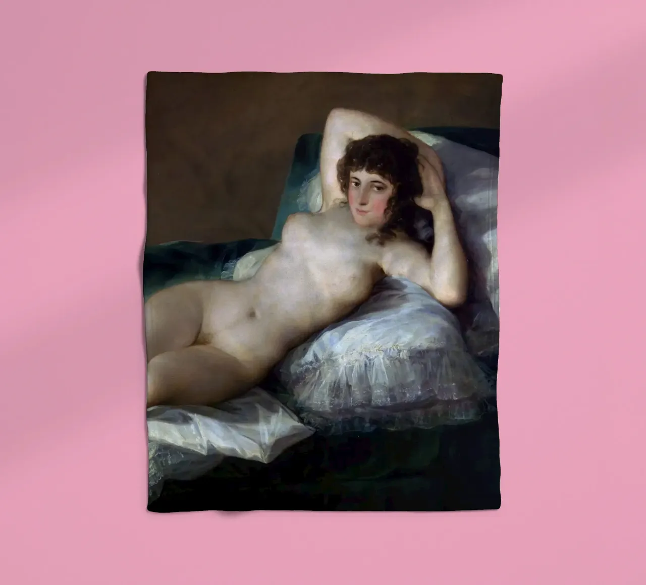 Francisco de Goya The Naked Maja fleece blanket by 50 masterpieces