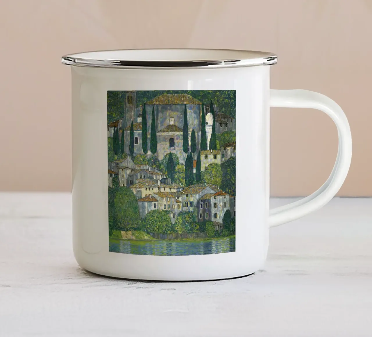 Gustavo sale su Iglesia e Cassone tazza in smalto da 50 masterpieces