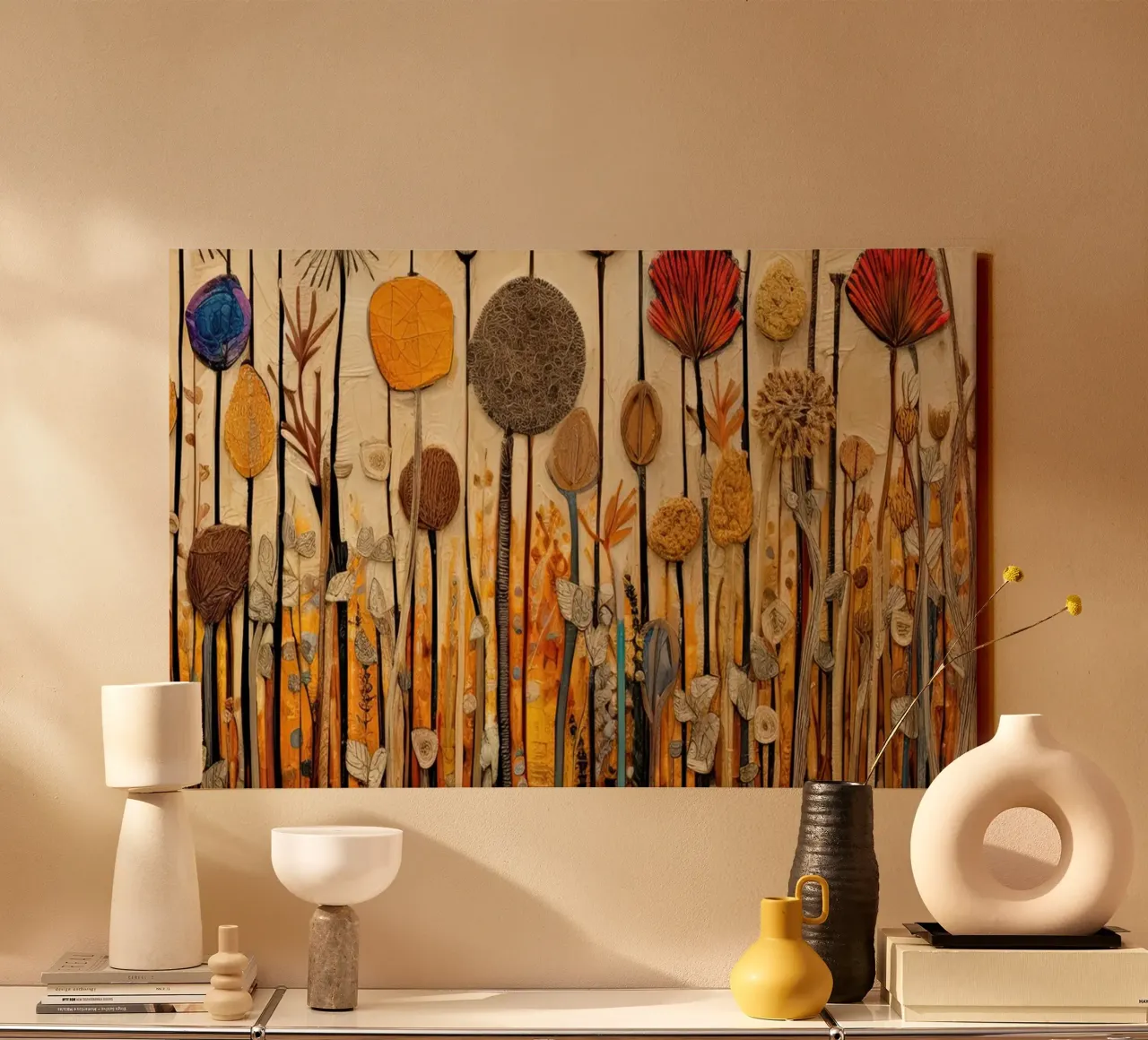 Muurkunst van Imagine canvas met Baklijst van Imagine
