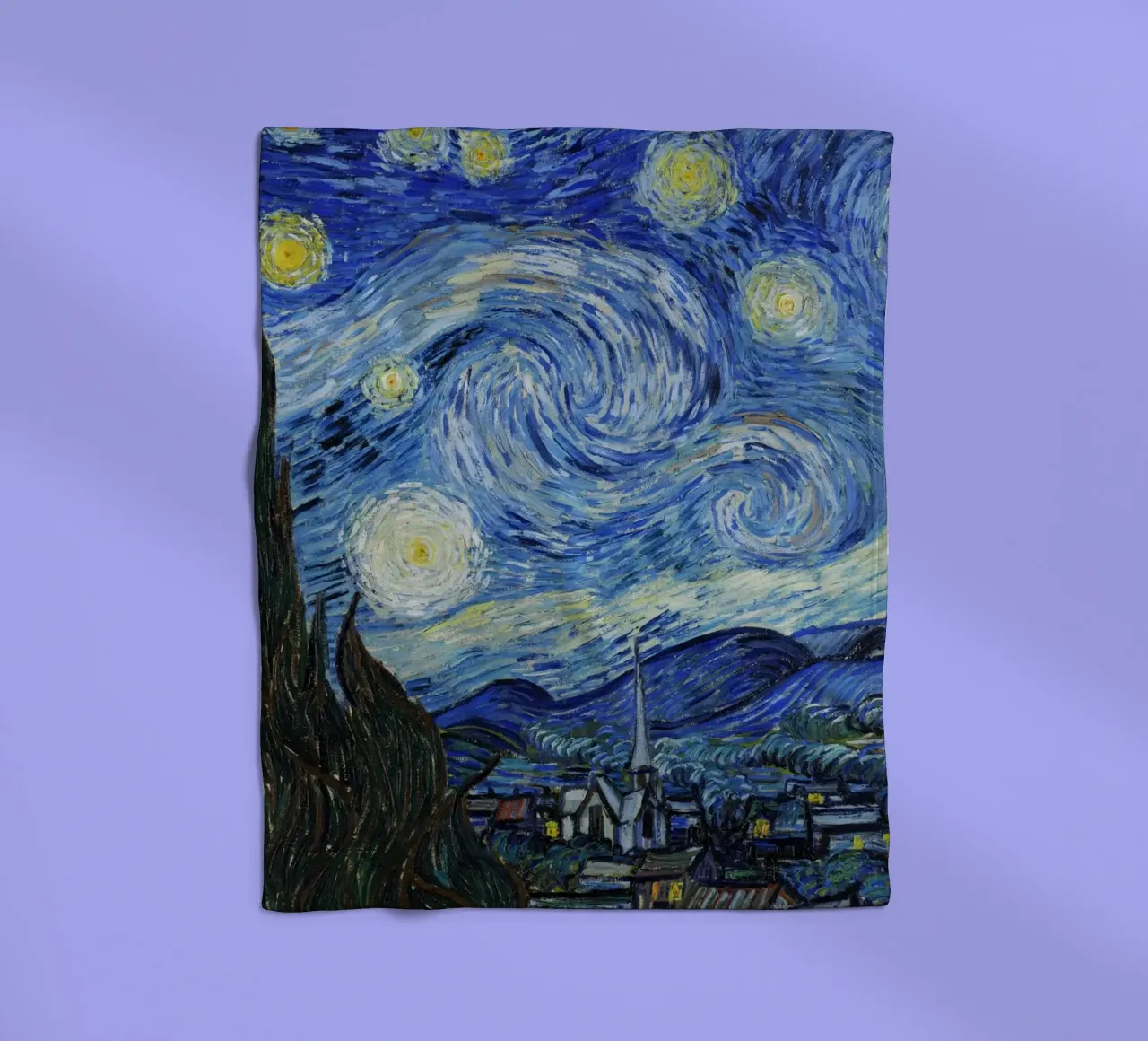 Vincent van Gogh The Starry Night fleece blanket by 50 masterpieces