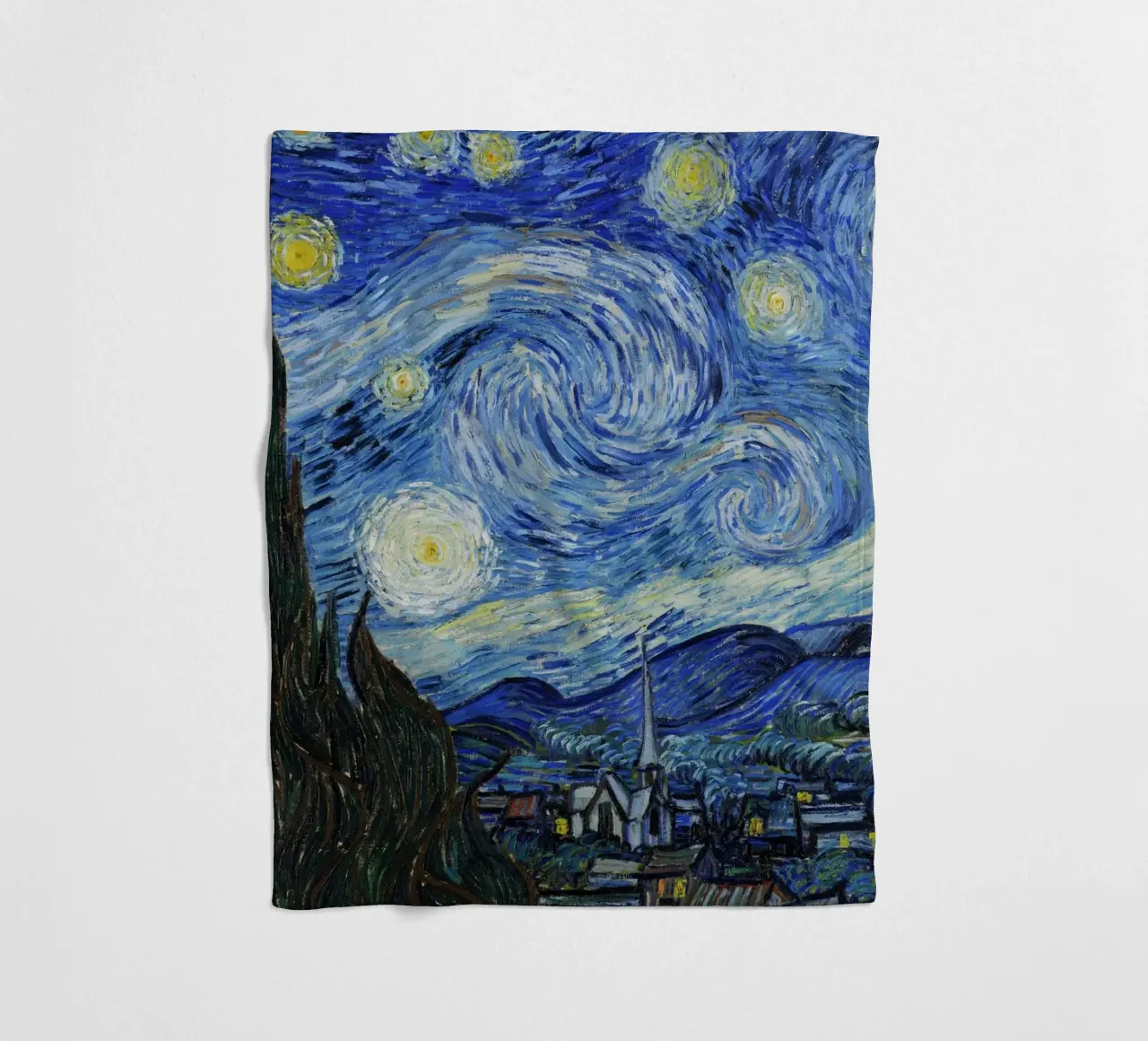 Vincent van Gogh The Starry Night fleece blanket by 50 masterpieces