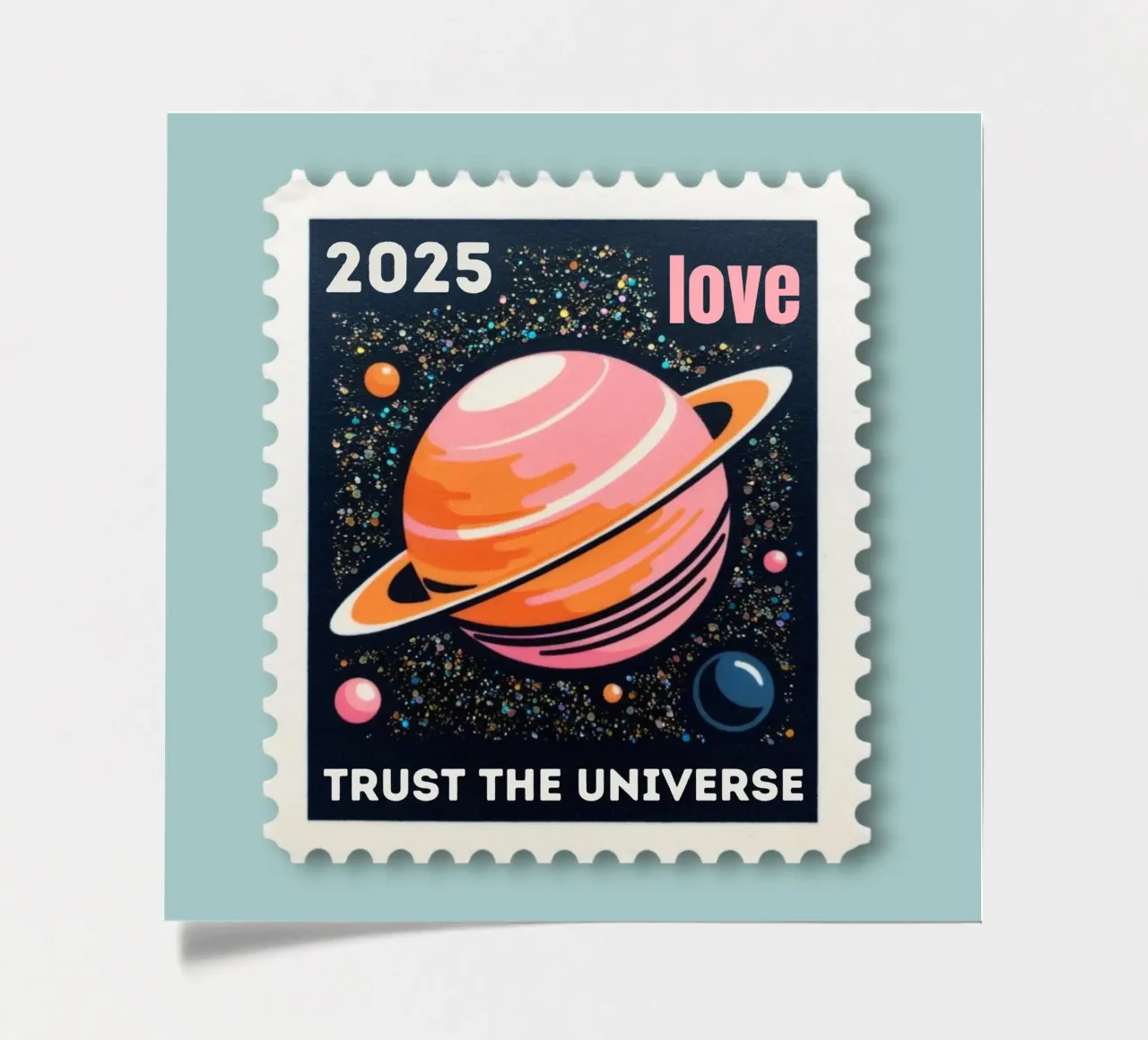 trust universe briefmarke Stickerbogen von fummelhummel