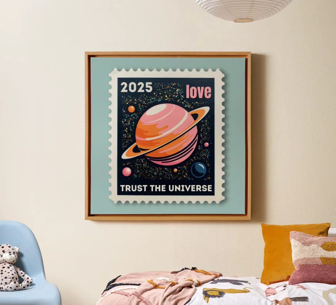 trust universe briefmarke tela con Cornice a cassetta da fummelhummel
