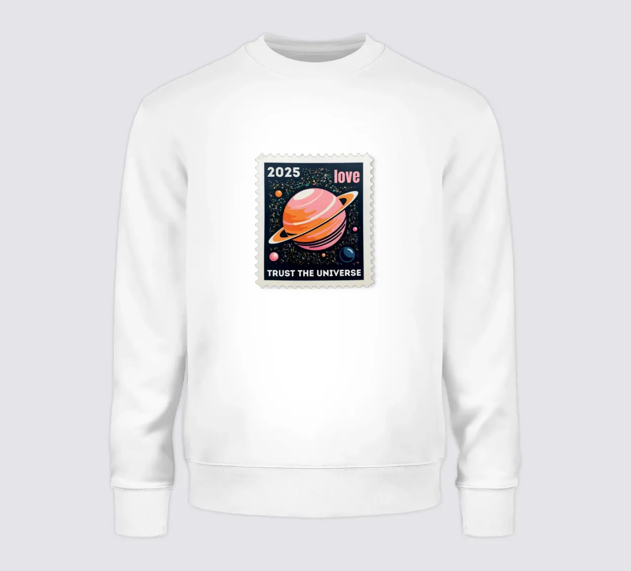 trust the universe briefmarke felpa da fummelhummel