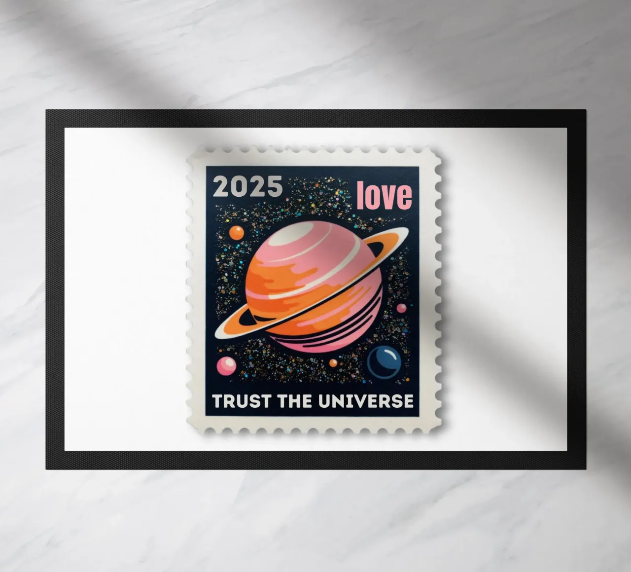 trust the universe briefmarke zerbino da fummelhummel