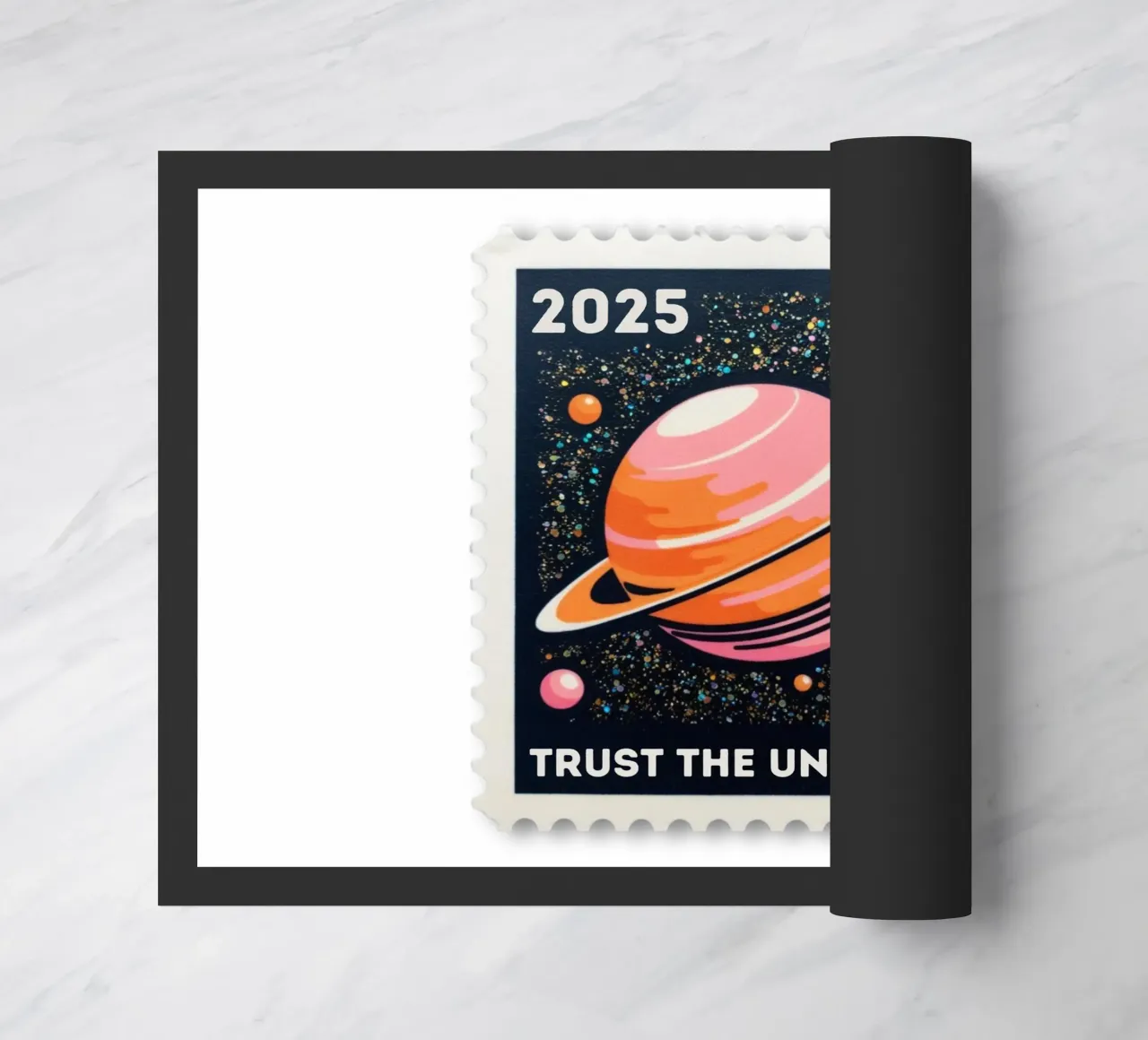 trust the universe briefmarke zerbino da fummelhummel