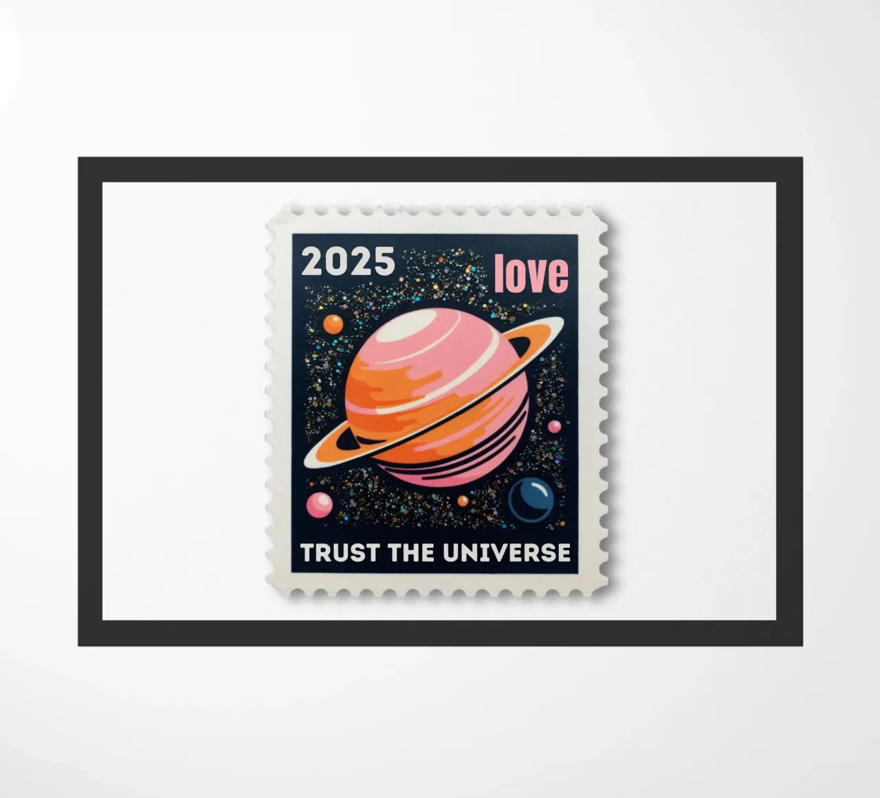 trust the universe briefmarke zerbino da fummelhummel