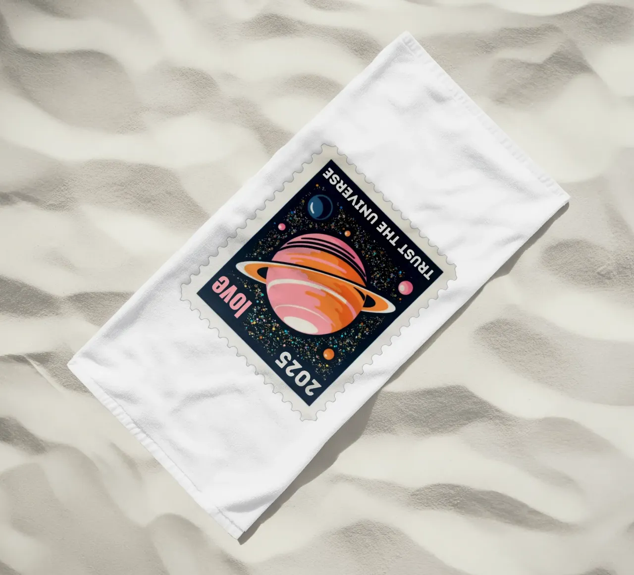 trust the universe briefmarke telo mare da fummelhummel