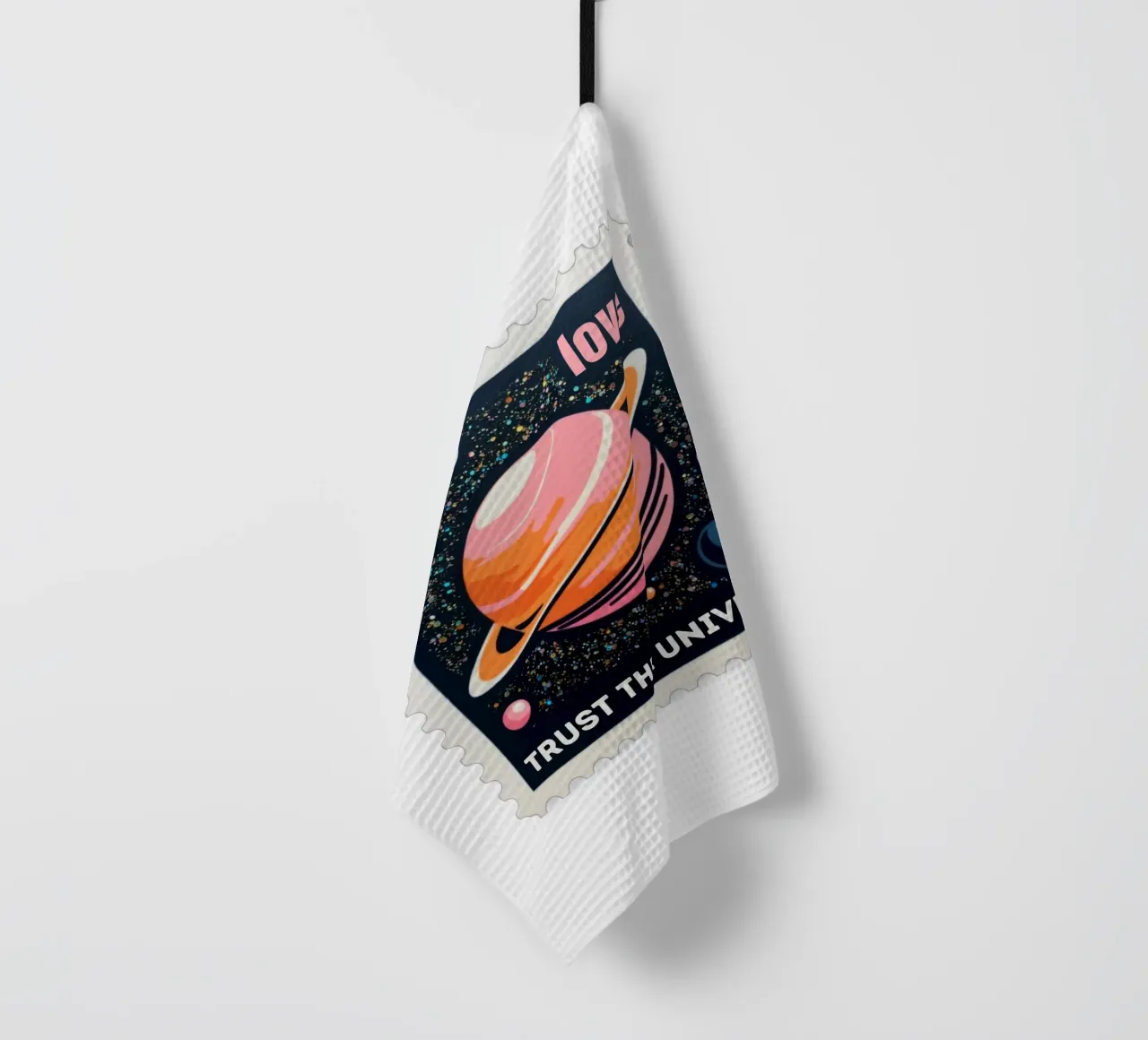 trust the universe briefmarke canovaccio da cucina da fummelhummel