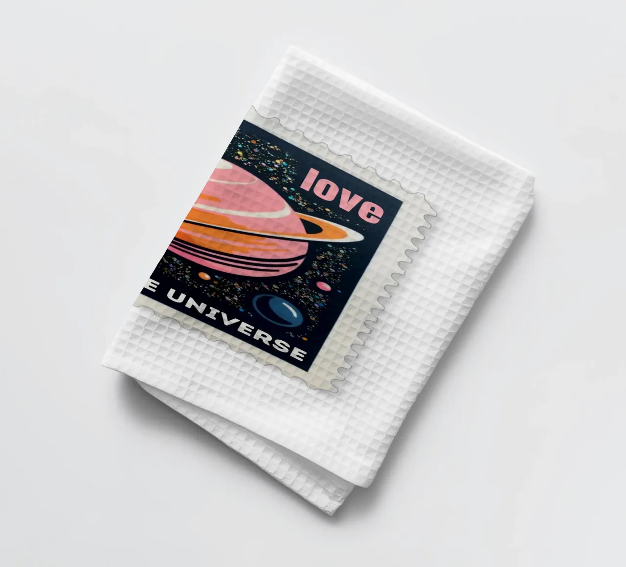 trust the universe briefmarke canovaccio da cucina da fummelhummel
